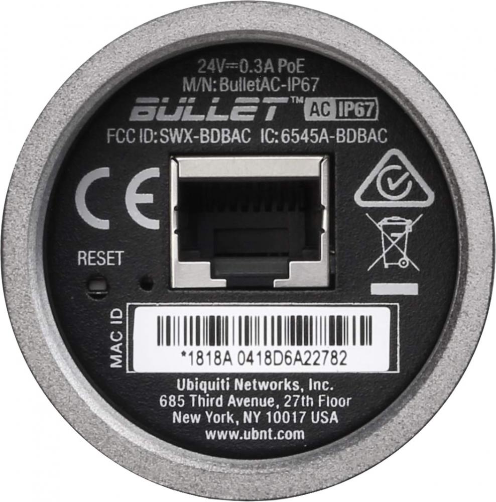 Точка доступа Ubiquiti Bullet AC IP67 BulletAC-IP67